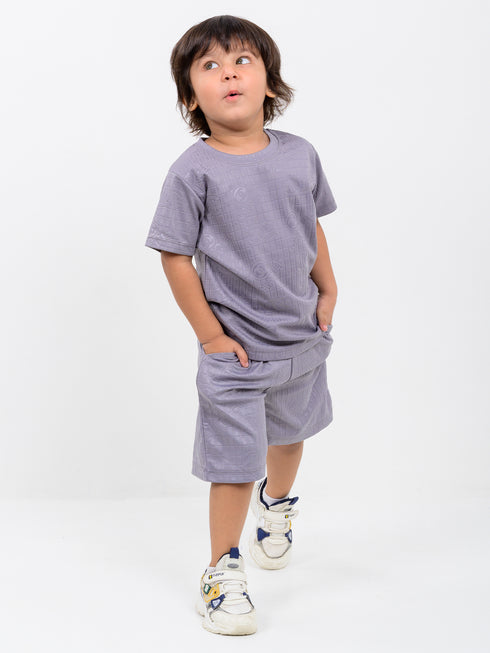 Chanel Embosed Short Set (Indigo)