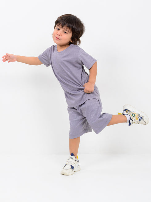 Chanel Embosed Short Set (Indigo)