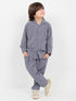 Textured Tale Imported Wash & Wear 2 Piece Set (Grey)