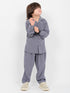 Textured Tale Imported Wash & Wear 2 Piece Set (Grey)