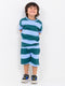 Stripe Hopper Cotton Short Set (Minty Sky)