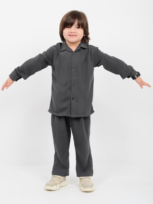 Imported Wash & Wear 2 Piece Set (Charcoal Grey)
