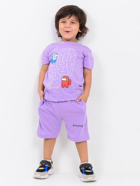 Among Us Themed Short Set (Lilac Cloud)