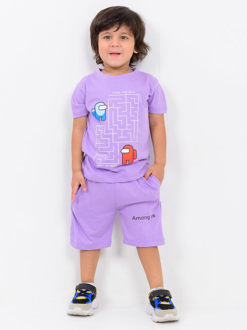 Among Us Themed Short Set (Lilac Cloud)