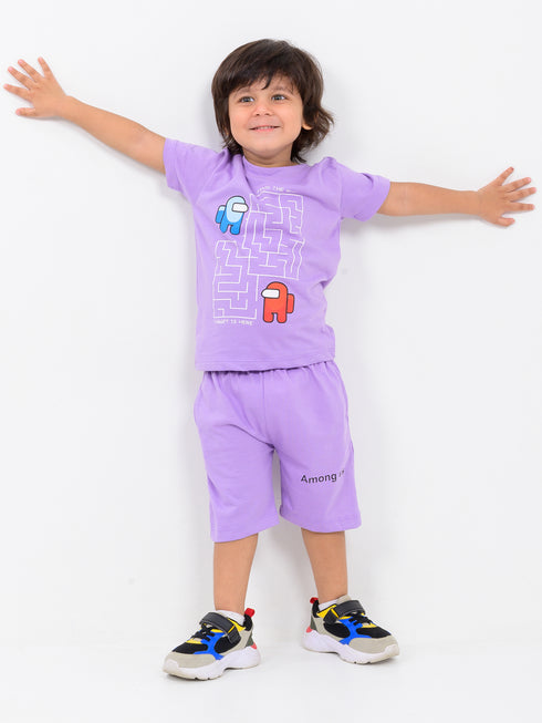 Among Us Themed Short Set (Lilac Cloud)