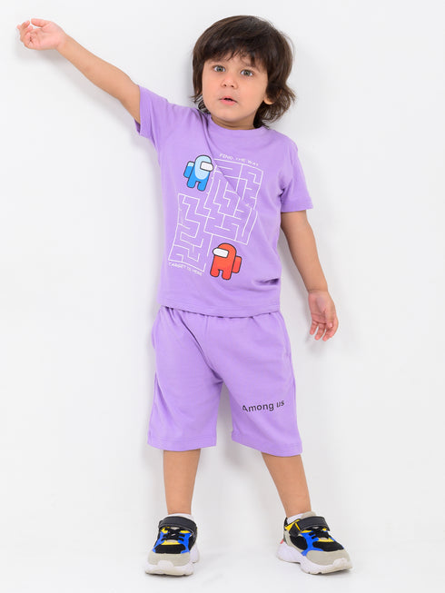 Among Us Themed Short Set (Lilac Cloud)