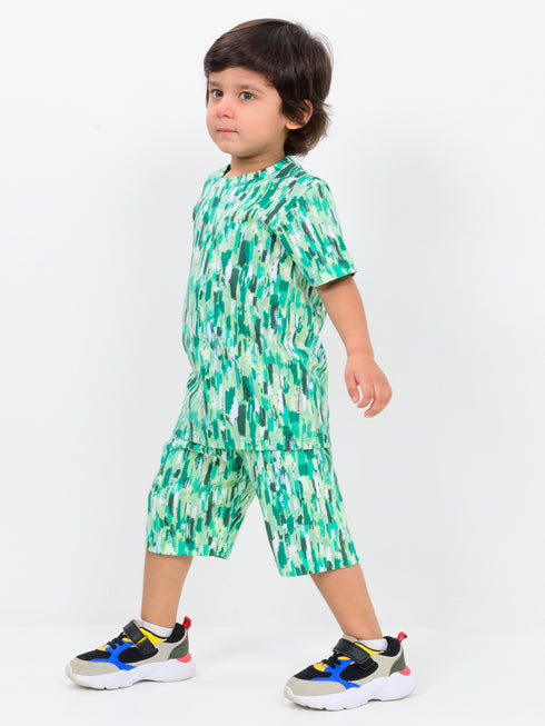 Forest Flicker Cotton Short Set (Mint Forest)