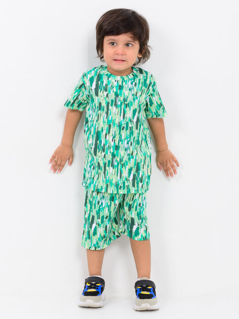 Forest Flicker Cotton Short Set (Mint Forest)