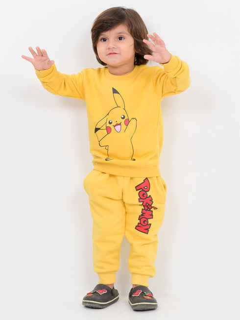 Pikachu Themed Fleece Suit (Lemon Yellow)