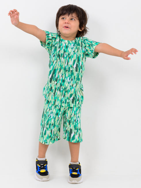 Forest Flicker Cotton Short Set (Mint Forest)