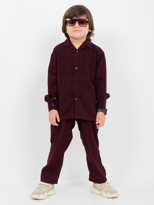 Imported Wash & Wear 2 Piece Set (Maroon)
