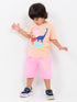 Jurassic Joywear Cotton Short Set (Peachy Dino)