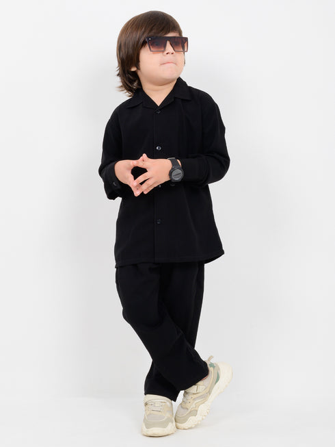 Imported Wash & Wear 2 Piece Set (Black)