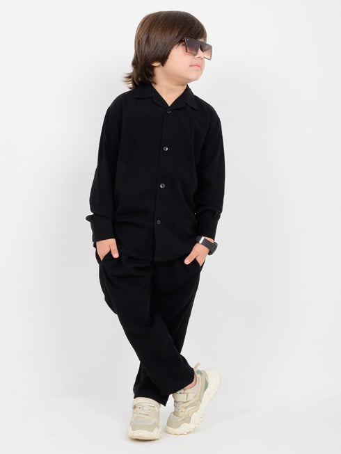 Imported Wash & Wear 2 Piece Set (Black)