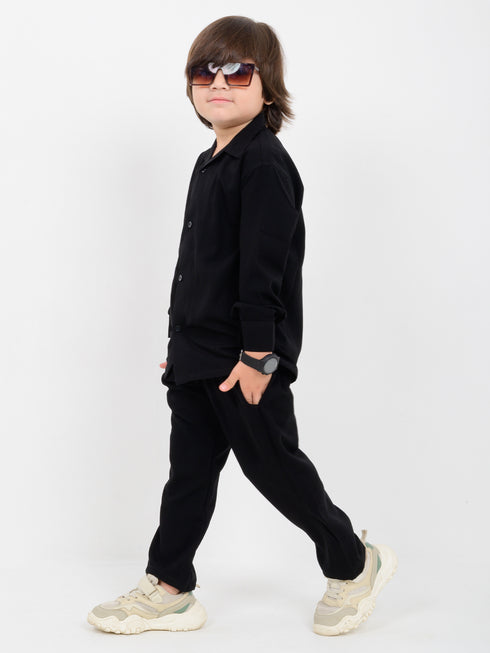 Imported Wash & Wear 2 Piece Set (Black)