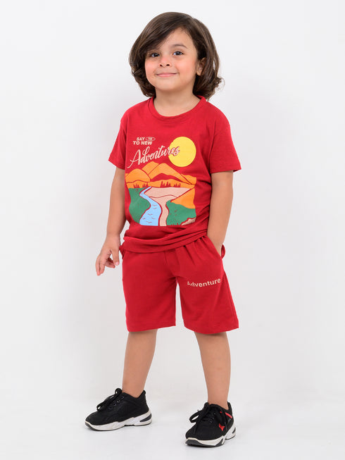 Sunset Explorer Cotton Short Set (Sunset Blaze)