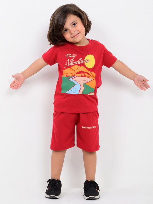 Sunset Explorer Cotton Short Set (Sunset Blaze)