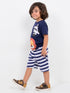 Zebra & King Combo Cotton Short Set (Navy Safari)