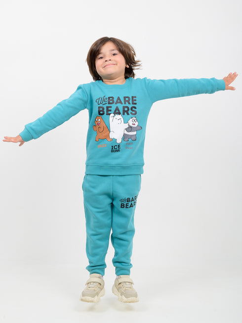 We Bare Bears Fleece Suit (Teal)