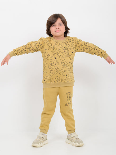 Winnie The Pooh Fleece Suit (Mustard)