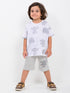 Oversized Elefun Times Cotton Short Set (Pebble Grey)