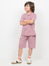 Classic Check Imported Wash & Wear Short Set (Red & Navy)