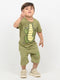The Croco-Cuddles Cotton Short Set (Olive Green)