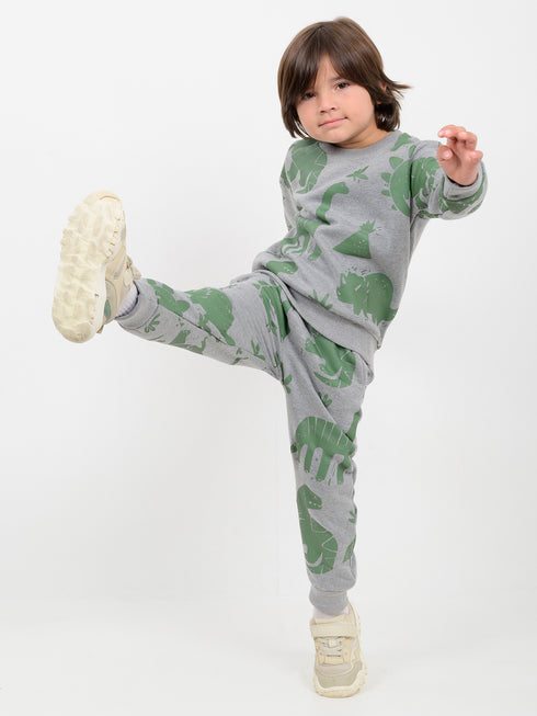 The Dino-Mite Fleece Suit (Grey)