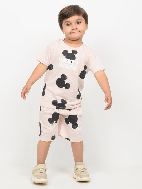 Classic Mickey Cozy Cotton Short Set (Light Pink)