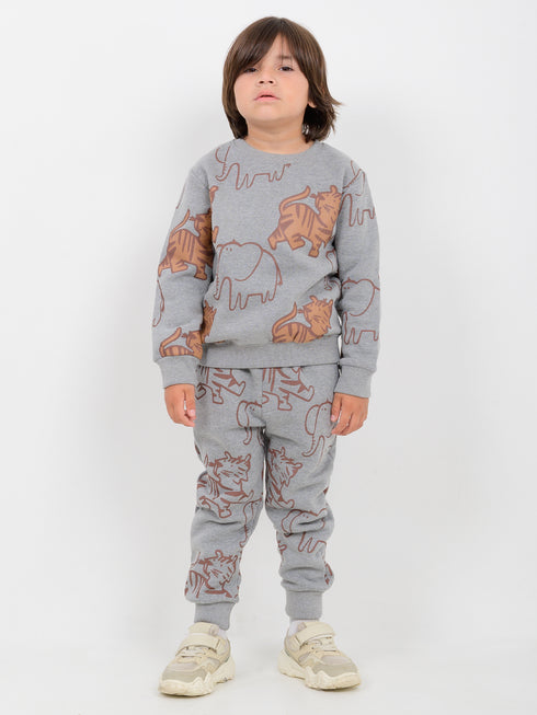 Jungle Jammies Fleece Suit (Grey)