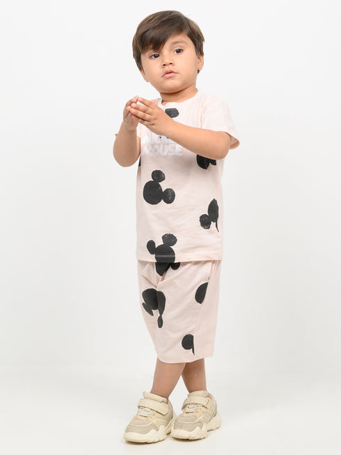 Classic Mickey Cozy Cotton Short Set (Light Pink)