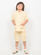 Imported Wash & Wear 2 Piece Short Set (Lemon Chiffon)
