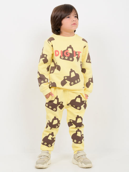 The Power Dig Fleece Suit (Lemon Yellow)