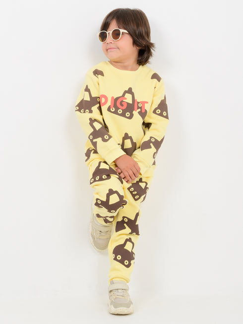 The Power Dig Fleece Suit (Lemon Yellow)
