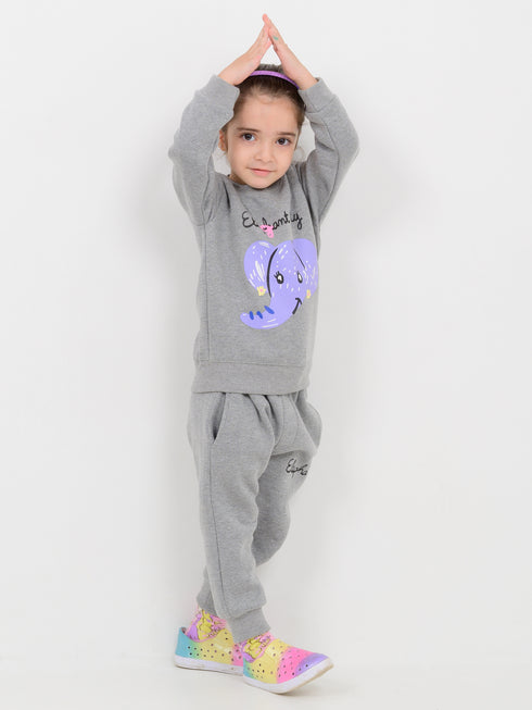 Elephant Party Fleece Suit (Grey)