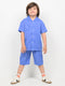 Imported Denim Chambray 2 Piece Short Set (Royal Blue)