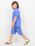 Imported Denim Chambray 2 Piece Short Set (Royal Blue)