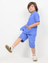 Imported Denim Chambray 2 Piece Short Set (Royal Blue)