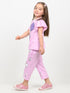 Frill Sleeves Balloon Bunny Cotton Trouser Set (Lilac)