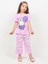Frill Sleeves Balloon Bunny Cotton Trouser Set (Lilac)