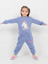 The Unicorn Dreamer Fleece Suit (Dusty Blue)