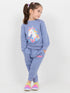 The Unicorn Dreamer Fleece Suit (Dusty Blue)