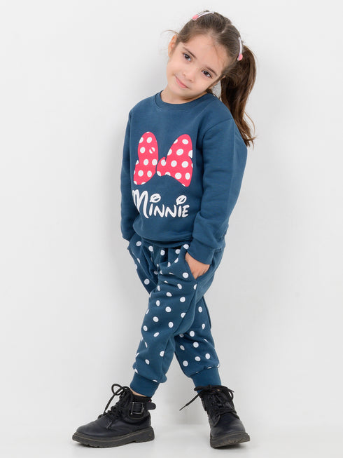 Polka Minnie's Bow Fleece Suit (Midnight Blue)