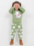 Blooming Kitty Fleece Suit (Soft Green)