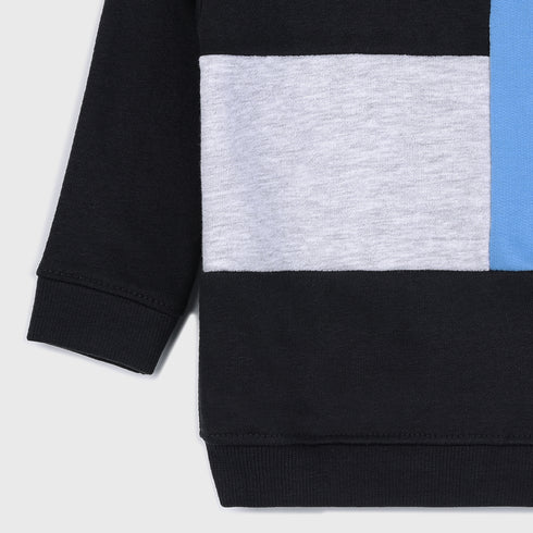 Colorblock Sweatshirt (Blue - Grey - Black)