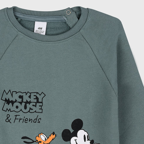 H&M Mickey & Pluto Sweatshirt (Green)