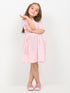 Imported Cotton Linen Pink Posy Frock (Soft Pink)