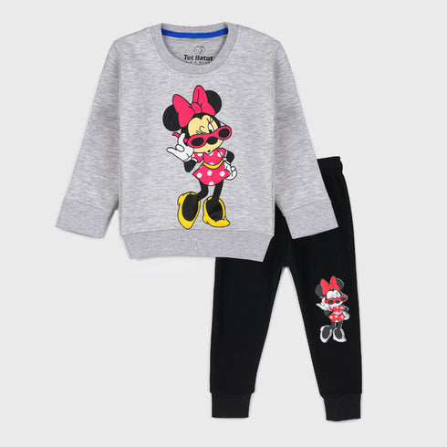 Minnie Mouse Fleece Tracksuit (Grey)