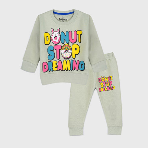Donut Stop Me Fleece Tracksuit (Green)