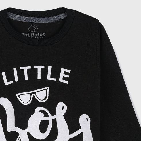 Little Boss Fleece Tracksuit (Black)